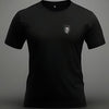 T-shirt noir Barbu Lion Digital avec design artistique pour hommes barbus charismatiques