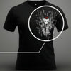 Zoom sur le design du T-shirt Lion Barbu, mettant en avant puissance et style