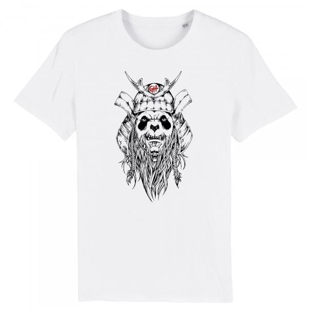 T-shirt Barbu Panda SamouraÏ Blanc - Bio GrahamHold